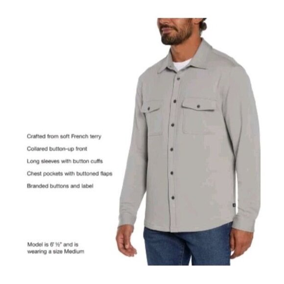 GAP Shirt Size Large Classic Long Sleeved Pockets Gray Mens - Picture 4 of 4